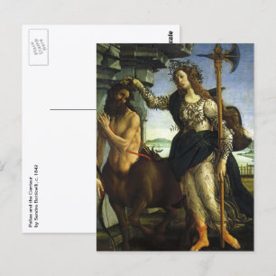 Carte Postale Pallas (Minerva) et Centaur par Sandro Botticelli