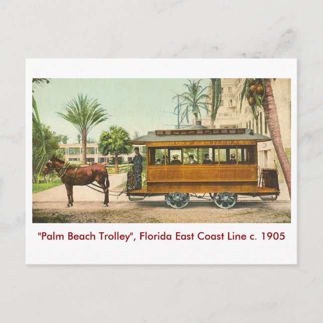 Carte Postale Palm Beach, Floride, Train (Devant)