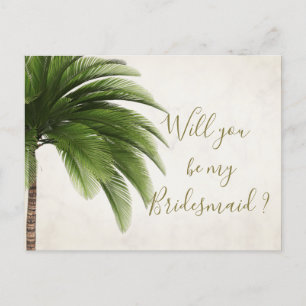 Carte Postale Palm Serez-Vous Mon Invitation De Servante D'Épous
