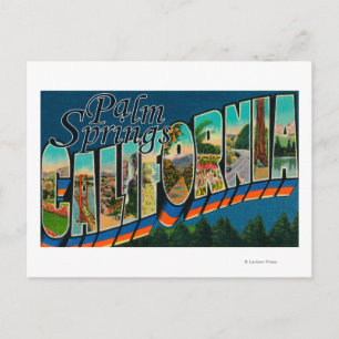 Carte Postale Palm Springs, Californie - Scènes de grandes lettr