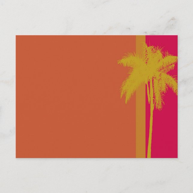 Carte Postale Palm Tree Orange (Devant)