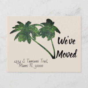 Carte Postale Palm Trees Personnalisé Nouvelle Maison Déménageme