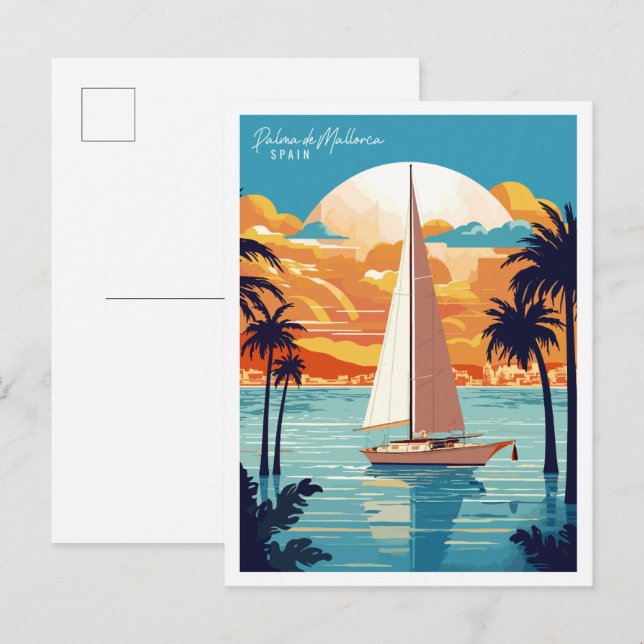 Carte Postale Palma de Majorque Espagne voyage millésime (Devant / Derrière)