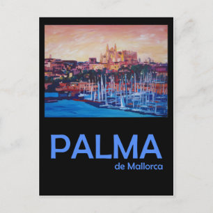 Carte Postale Palma de Mallorca Retro Affiche de voyage