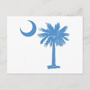 Carte Postale Palmetto bleu clair