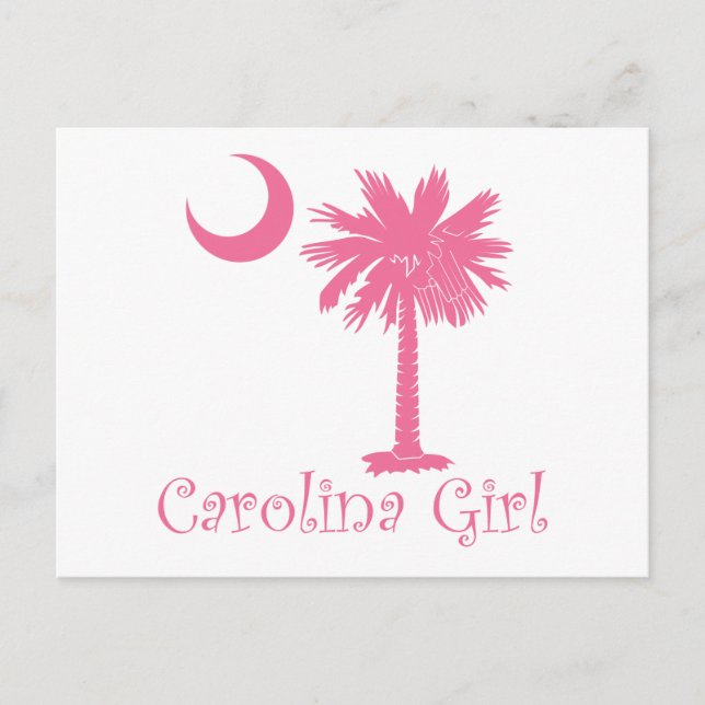 Carte Postale Palmetto rose de fille de la Caroline (Devant)