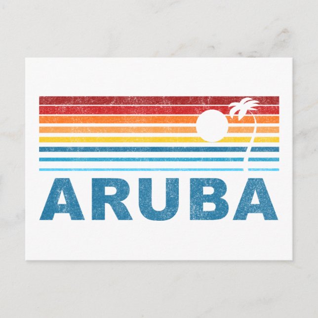 Carte Postale Palmier Aruba (Devant)