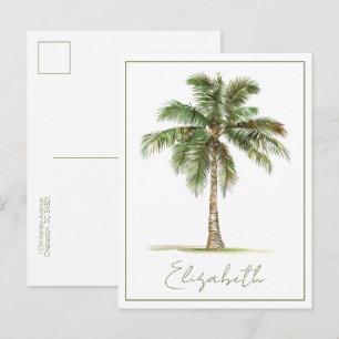 Carte Postale Palmier de Côte Personnalisé