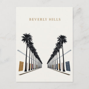 Carte Postale Palmiers de Beverly Hills Shopping Art