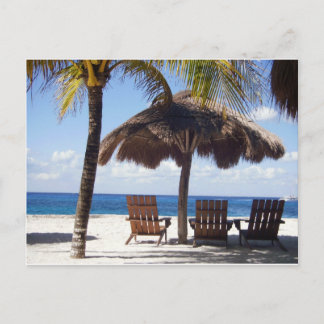 Carte Postale Palmiers et chaises Mexico Beach