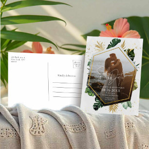 Carte Postale Palmiers Tropicaux Photo Gilded Enregistrer La Dat