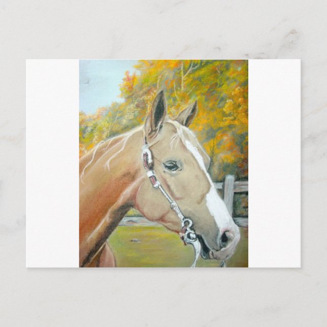 Carte Postale Palomino, pastel hippocampe (Devant)
