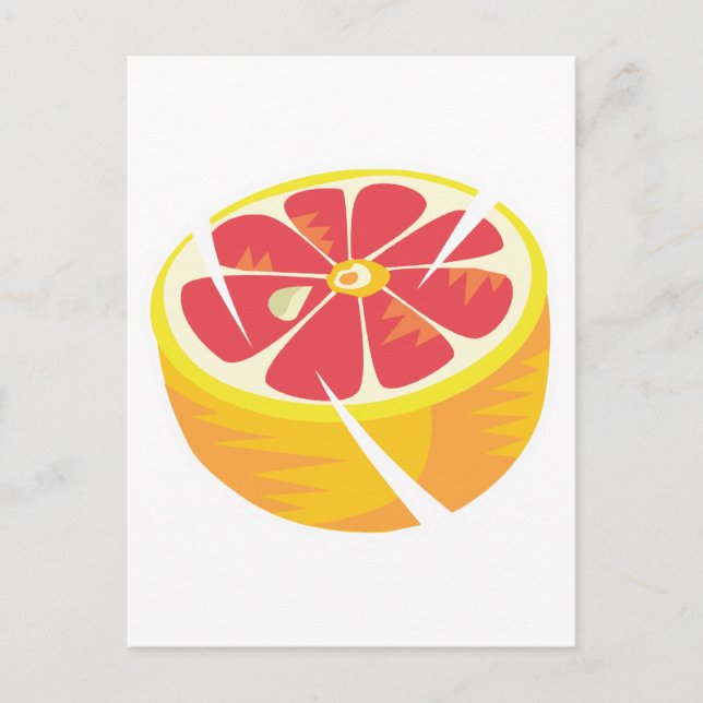 Carte Postale pamplemousse rose (Devant)