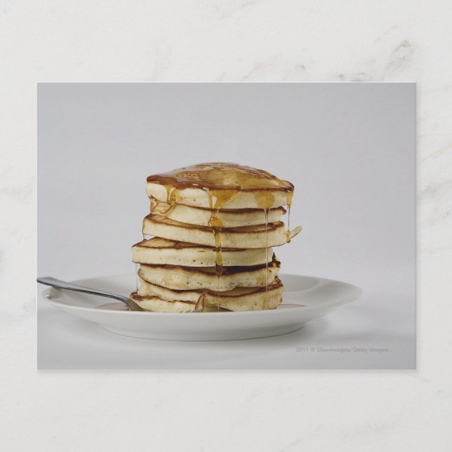 Carte Postale Pancakes au sirop (Devant)