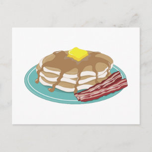 Carte Postale Pancakes Bacon