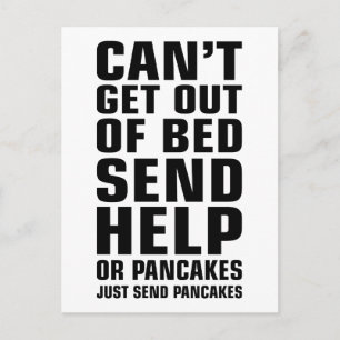Carte Postale Pancakes d'envoi de lit impossible