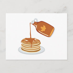 Carte Postale Pancakes et sirop