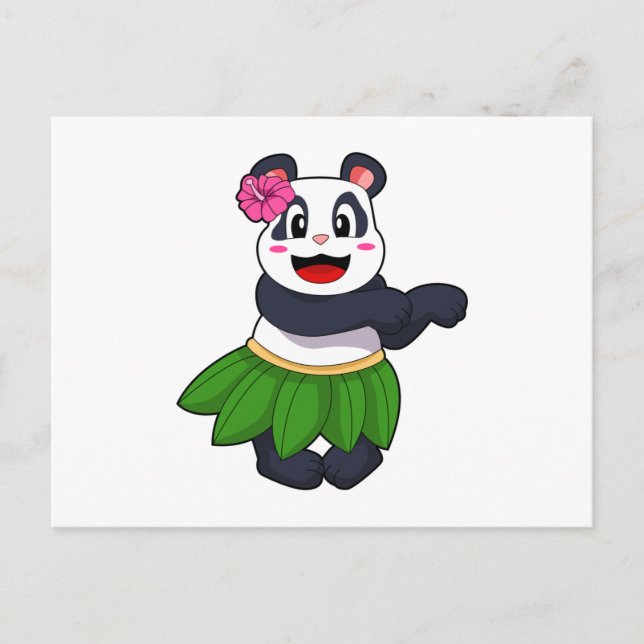 Carte Postale Panda au ballet danse (Devant)
