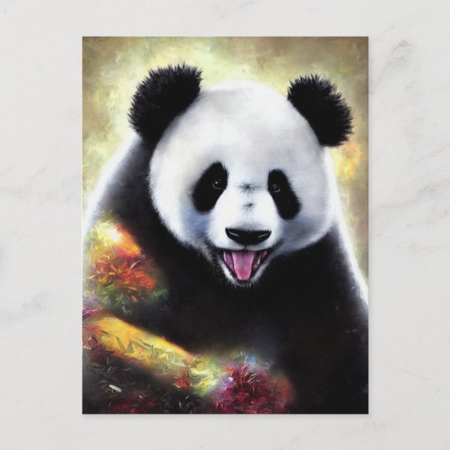 Carte Postale Panda Bear Art AI (Devant)