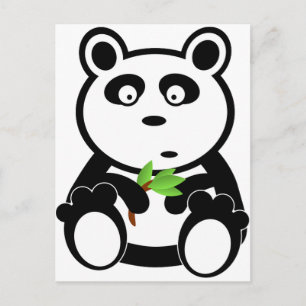 Carte Postale Panda Bear Black White Destinations Cadeaux