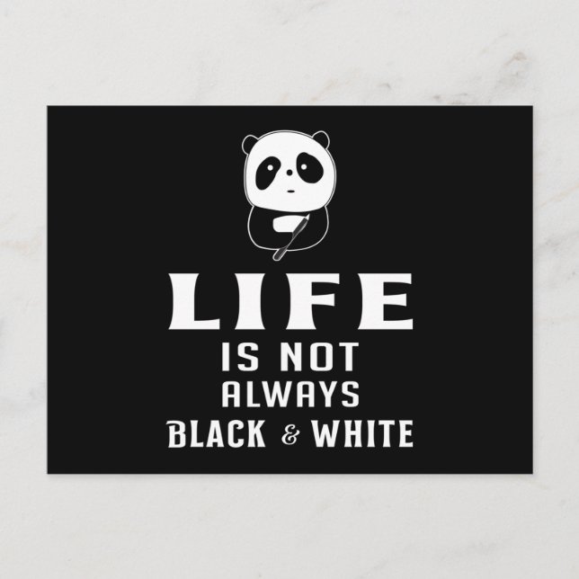 Carte Postale Panda Bear Cute Animal Pandas Paw Funny Idée cadea (Devant)