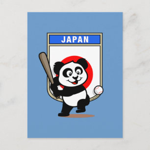 Carte Postale Panda de baseball au Japon