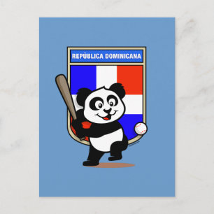 Carte Postale Panda de baseball République Dominicaine
