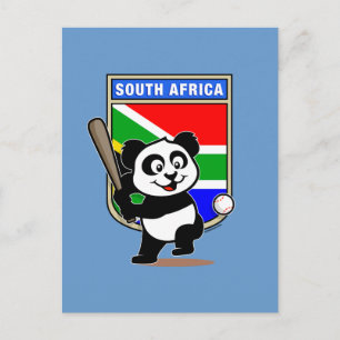 Carte Postale Panda de baseball sud-africain