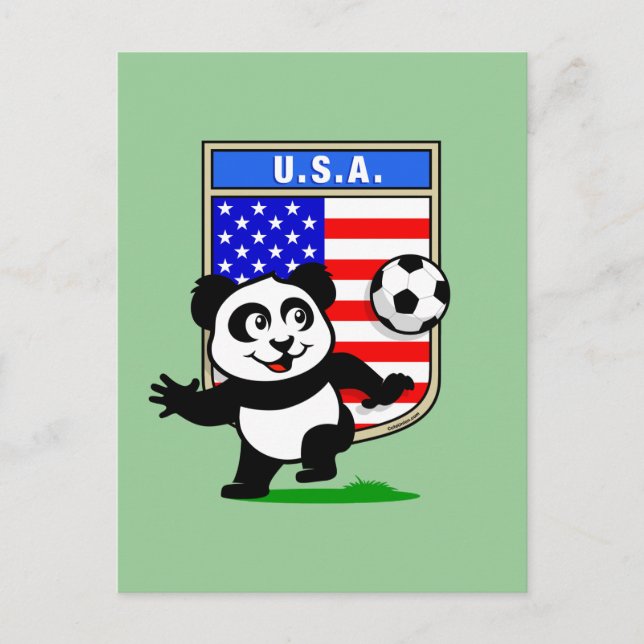 Carte Postale Panda de football américain (Devant)