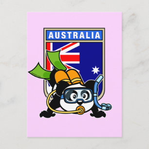 Carte Postale Panda De Plongée Australienne