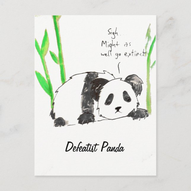Carte postale Panda Defeatist (Devant)