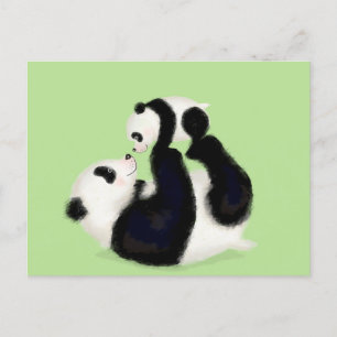 Carte postale Panda et petit