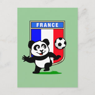 Carte Postale Panda France de football
