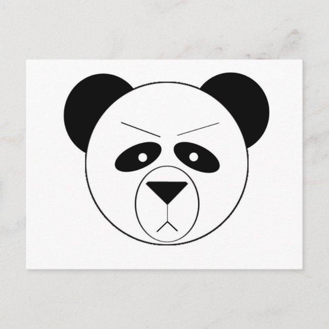 Carte Postale Panda grincheux (Devant)