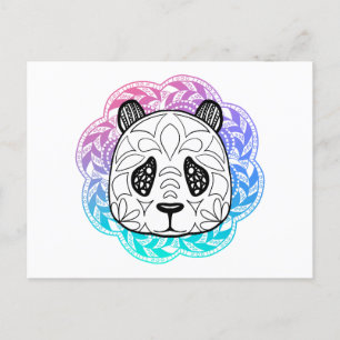 Carte Postale Panda Mandala