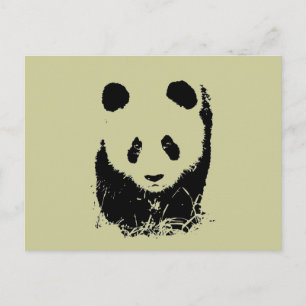 Carte Postale Panda Pop Art
