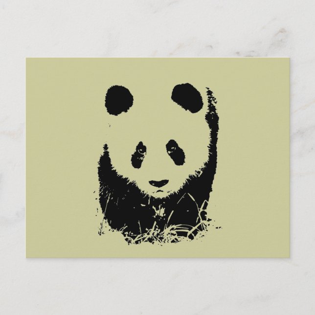 Carte Postale Panda Pop Art (Devant)