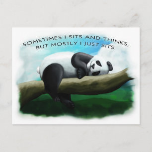 Carte Postale Panda se reposant