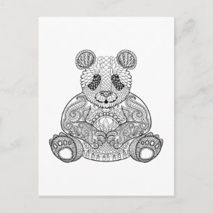 Carte Postale Panda tribal inspiré