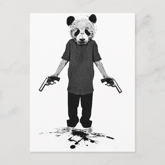 Carte Postale Panda tueuse (Devant)