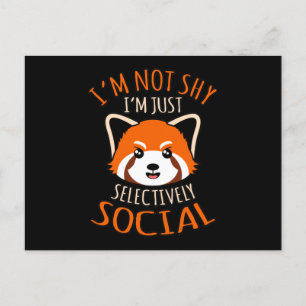 Carte Postale Pandas rouges sélectivement social Pet animal anim