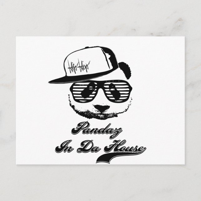 Carte Postale Pandaz À Da House. Panda du ghetto (Devant)