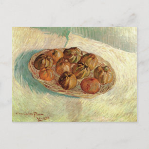 Carte Postale Panier à vie fixe des pommes Van Gogh Art