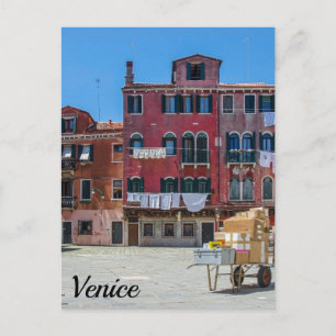 Carte Postale Panier avec boîtes à Venise