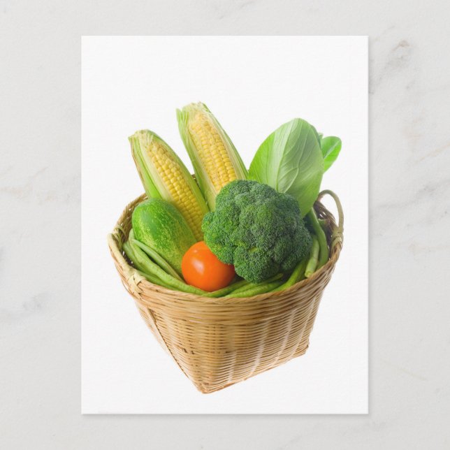 Carte Postale Panier de légumes (Devant)