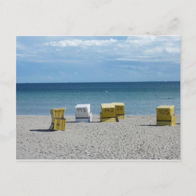 Carte Postale Panier de plage (Devant)