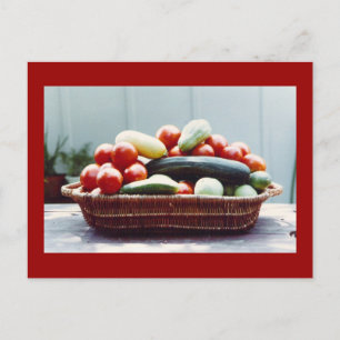 Carte Postale Panier végétal