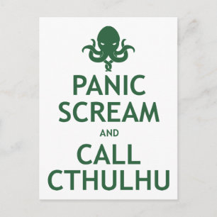 Carte Postale Panique et appel Cthulhu
