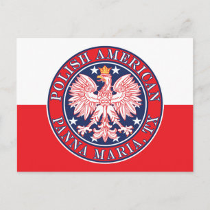 Carte Postale Panna Maria Texas Aigle polonaise américaine