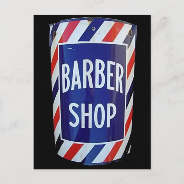 Carte Postale Panneau barbier vintage (Devant)